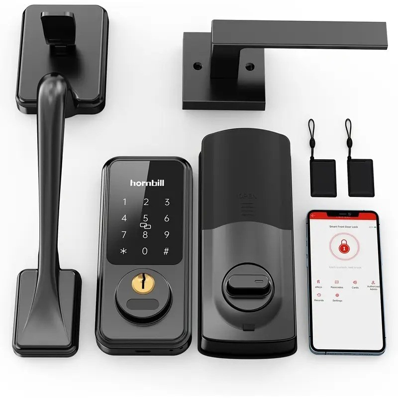 Hornbill Smart Keyless Entry Door Lock with Handle - Electronic Keypad Deadbolt
