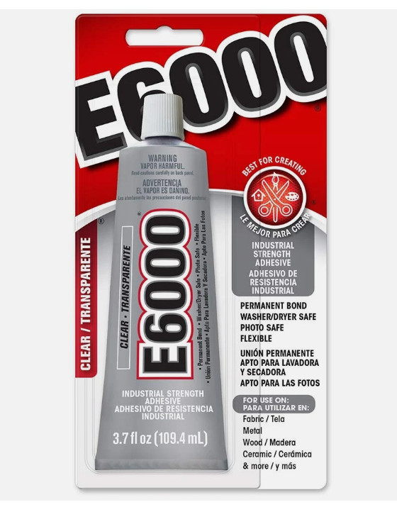 E6000 - Clear Industrial Strength Craft Adhesive 3.7oz - 230010 (1 Pack