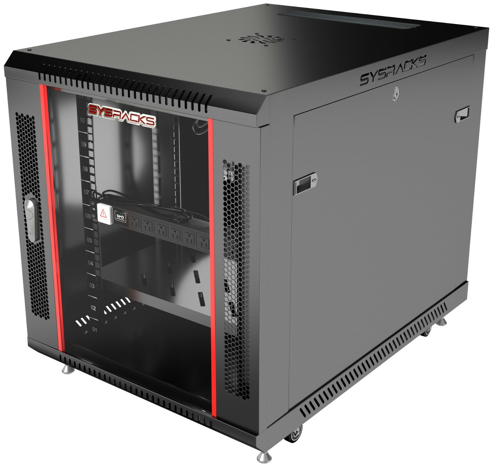 12U 35" Deep Server Rack Cabinet 19" Network IT Enclosure for Home Lab