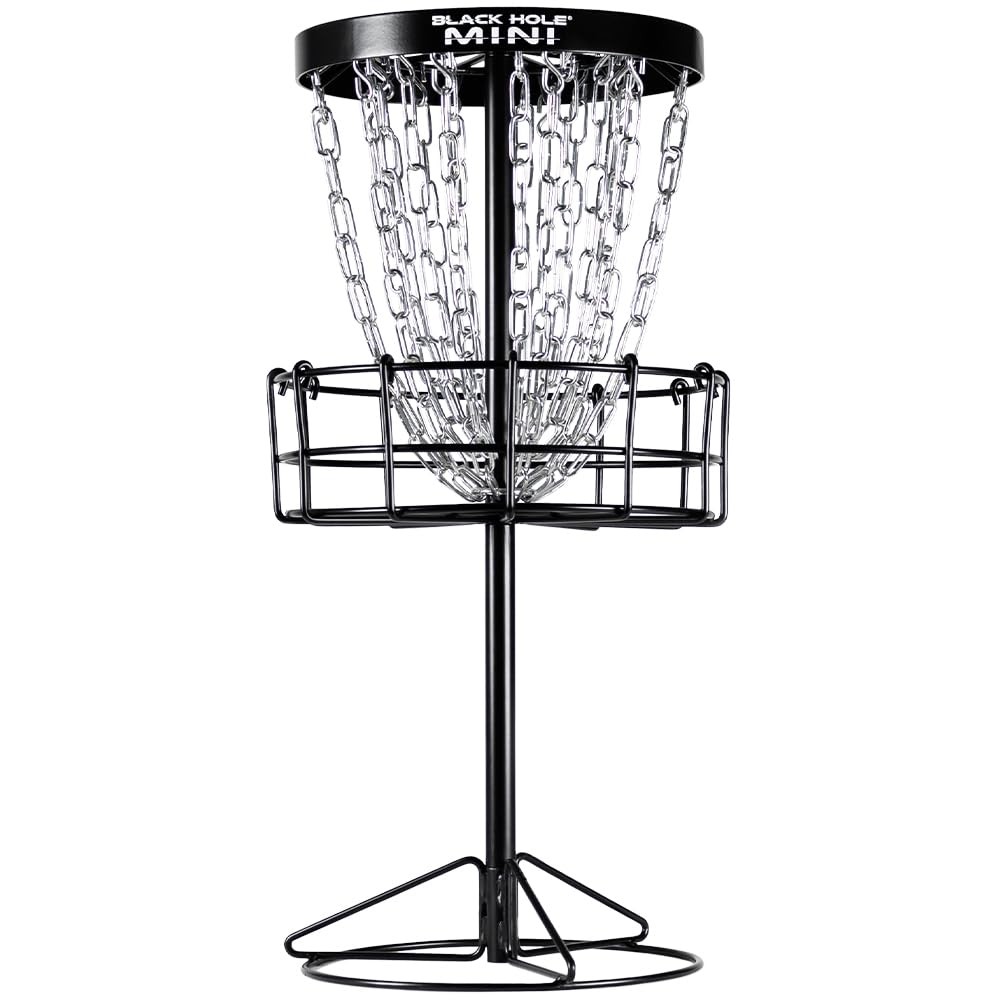 MVP Disc Sports Black Hole Mini 24-Chain Disc Golf Basket Target (26.5" Tall