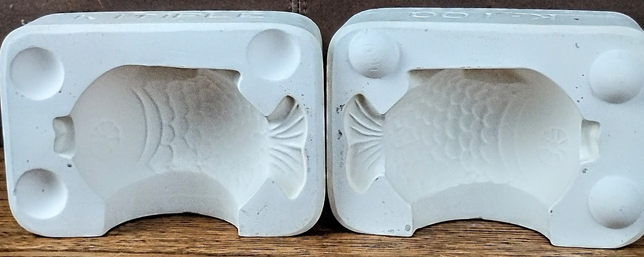 Vintage Kimple Fish Ceramic Slip Casting Mold K-100 Plaster Pottery