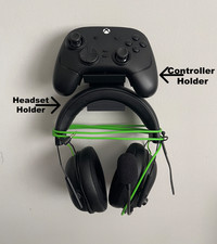 XBOX / PlayStation Controller & Headset Wall Mount Holder Stand No Screws Needed