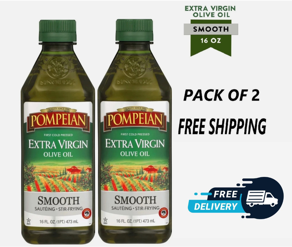 Pompeian Smooth Extra Virgin Olive Oil - 16 fl oz (Pack of 2