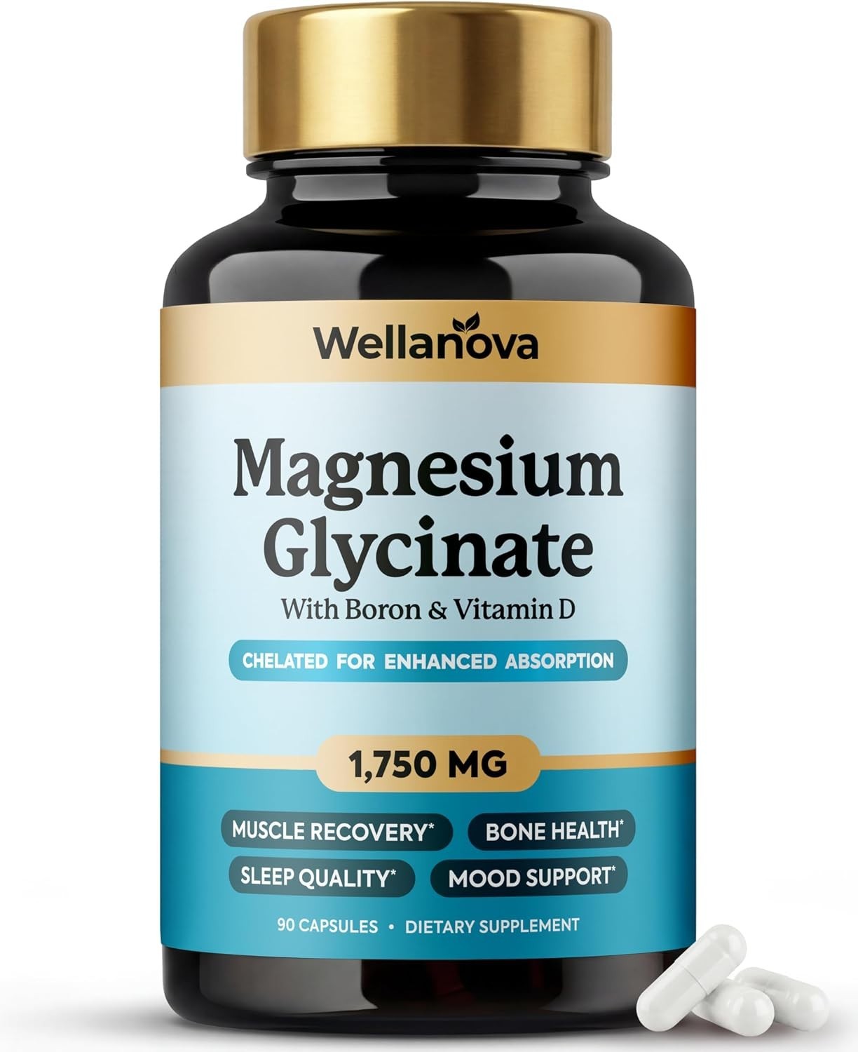 Magnesium Glycinate (Chelated) 1,750 mg - Supplement to Support Stress, Sleep
