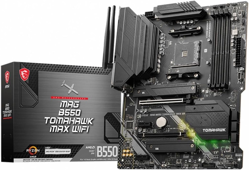 MSI MAG B550 Tomahawk MAX WiFi Gaming Motherboard AM4 DDR4 ATX