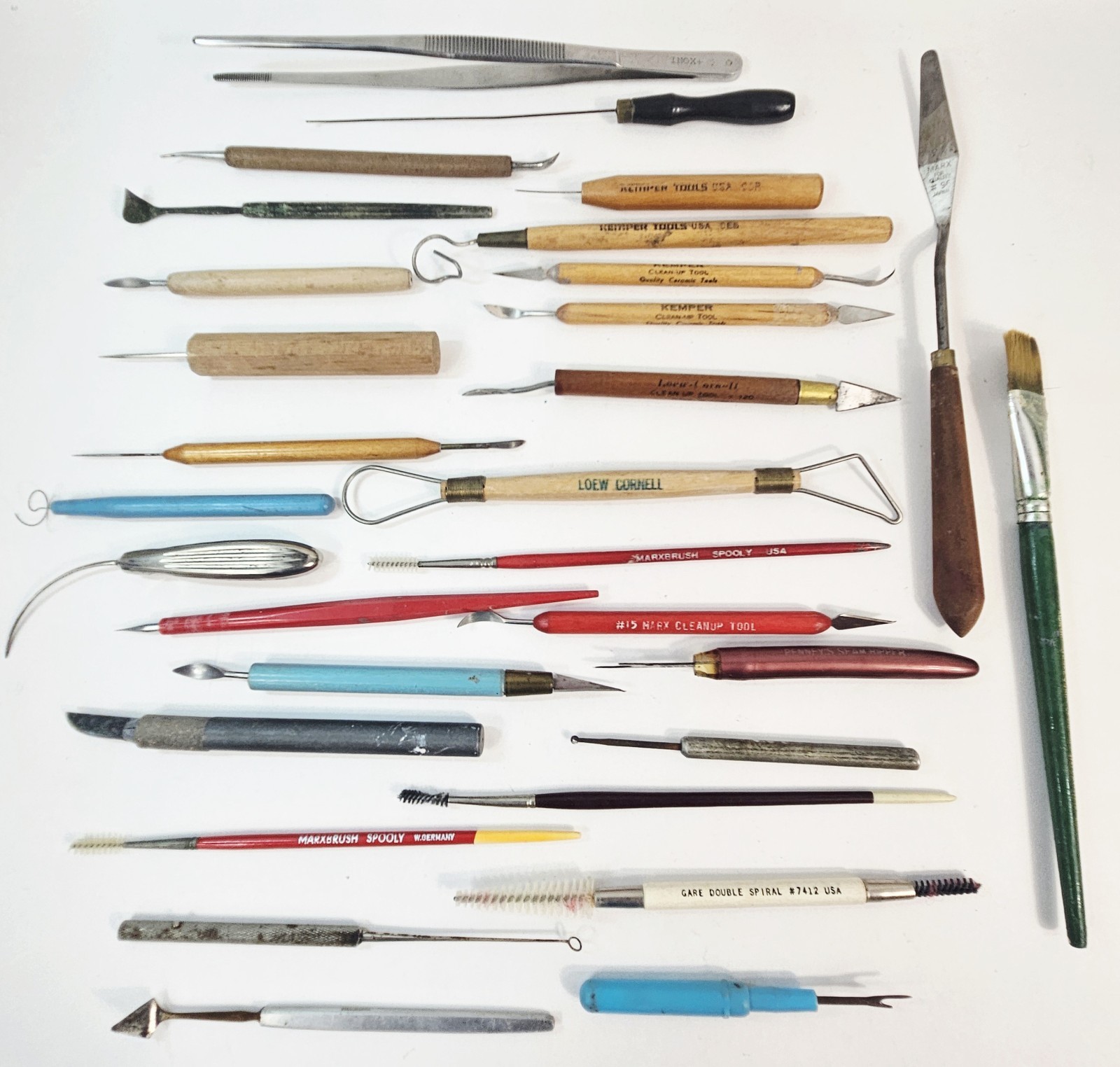Mixed Lot of 30 Ceramic, Pottery Clay, Clean up Tools Kemper, Loew-Cornell +more