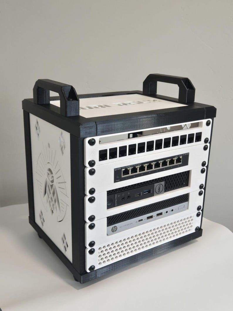 5U Mini Server Rack 10" Stackable Homelab Network Cabinet Organizer