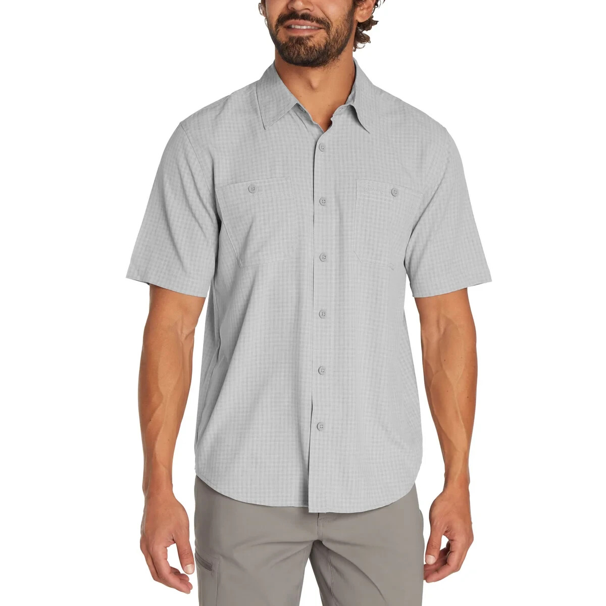 Orvis Men's Short Sleeve Woven Shirt UPF 30+ Quick-Dry Vented Outdoor Travel NWT