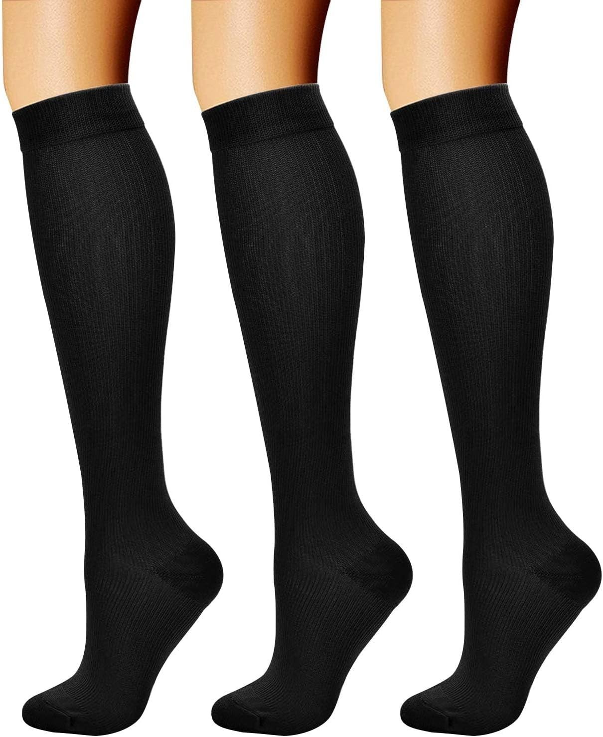 Breathable Compression Socks 3 Pairs for Men & Women - Active Recovery Gear