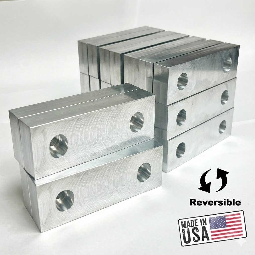 10 PACK=20 Pcs 6"x2"x1" Machined Alum Reversible Soft Jaws Kurt 6"Vise USA