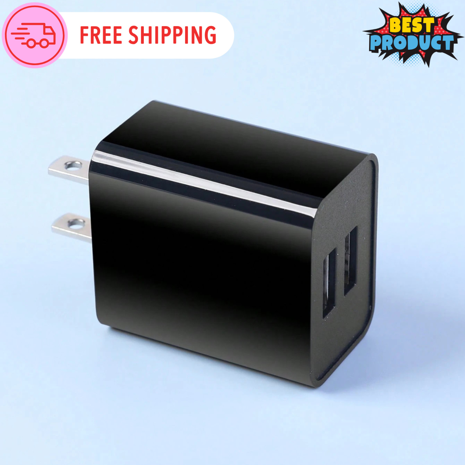 Dual USB Wall Charger Adapter Fast Charging Port Plug Smart Phone Accessories US