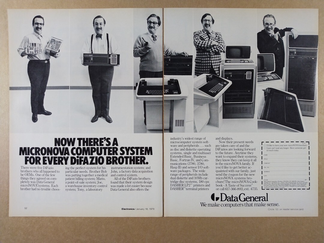 1979 Data General microNOVA Computers Peripherals vintage print Ad