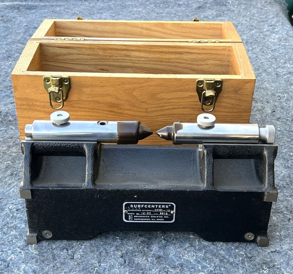 Vintage Brunswick Engineering Surfcenters Model SC 12-2C Bench Centers Machinist