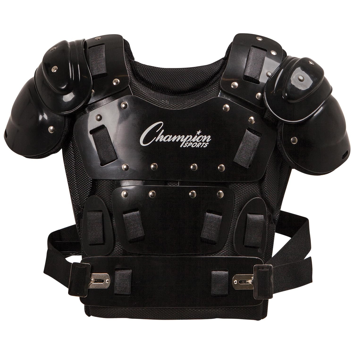 Champion Sports 17 Black Chest Protector Impact Protection Gear For Umpires