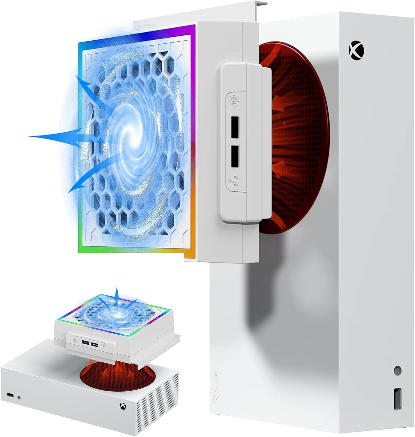 RGB Cooling Fan for Xbox Series S Game Console Adjustable USB Cooler Accessories