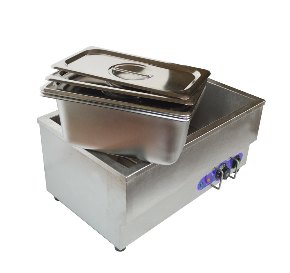 110V 3-Pot Electric Food Warmer Bain Marie Buffet Equipment Stainless Steel