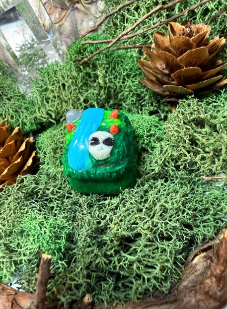 Handmade, Creepy Skull Valley Artisan Keycap for Mechanical Keyboards