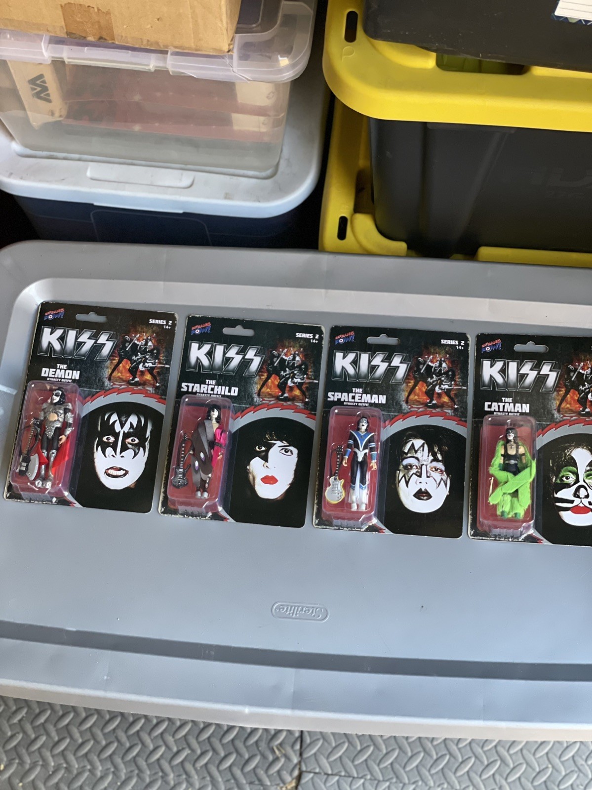 KISS DYNASTY 3.75" FIGURE SET STARCHILD CATMAN DEMON SPACEMAN BIF BANG POW RARE
