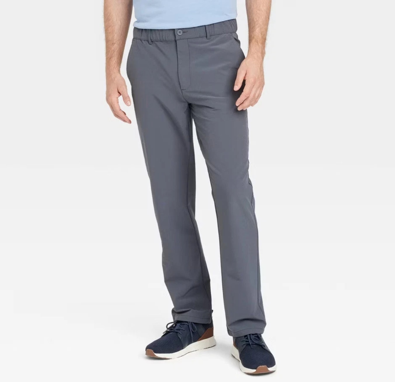 Goodfellow Relaxed Travel Tech Trouser Gray UPF 50 Wrinkle Resistant Size Medium