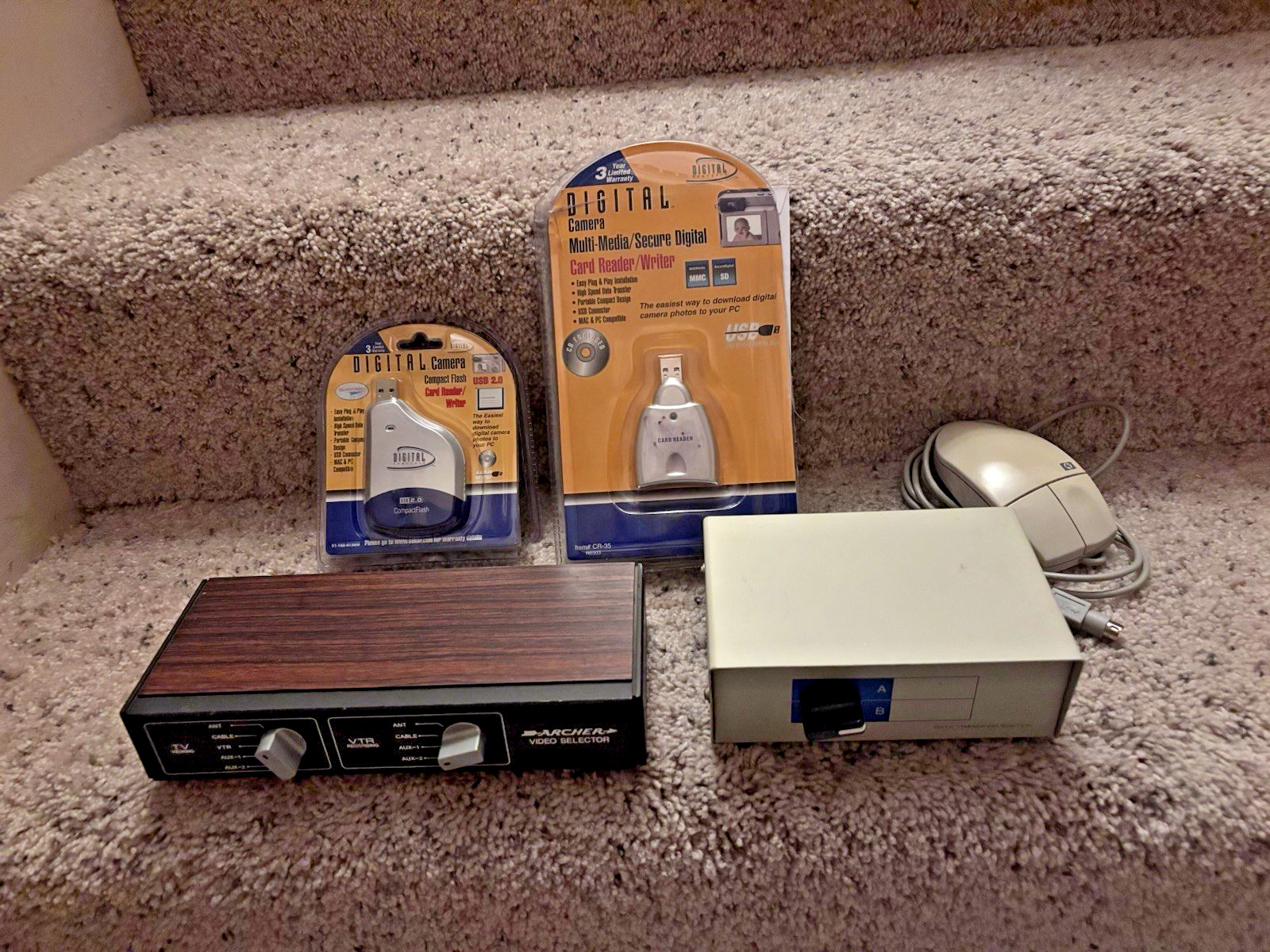 Peripherals Lot - Digital Concepts, HP Mouse, Archer, Data Switch - Vintage