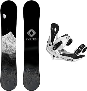 System MTN Snowboard with Summit Bindings Men's Snowboard Package