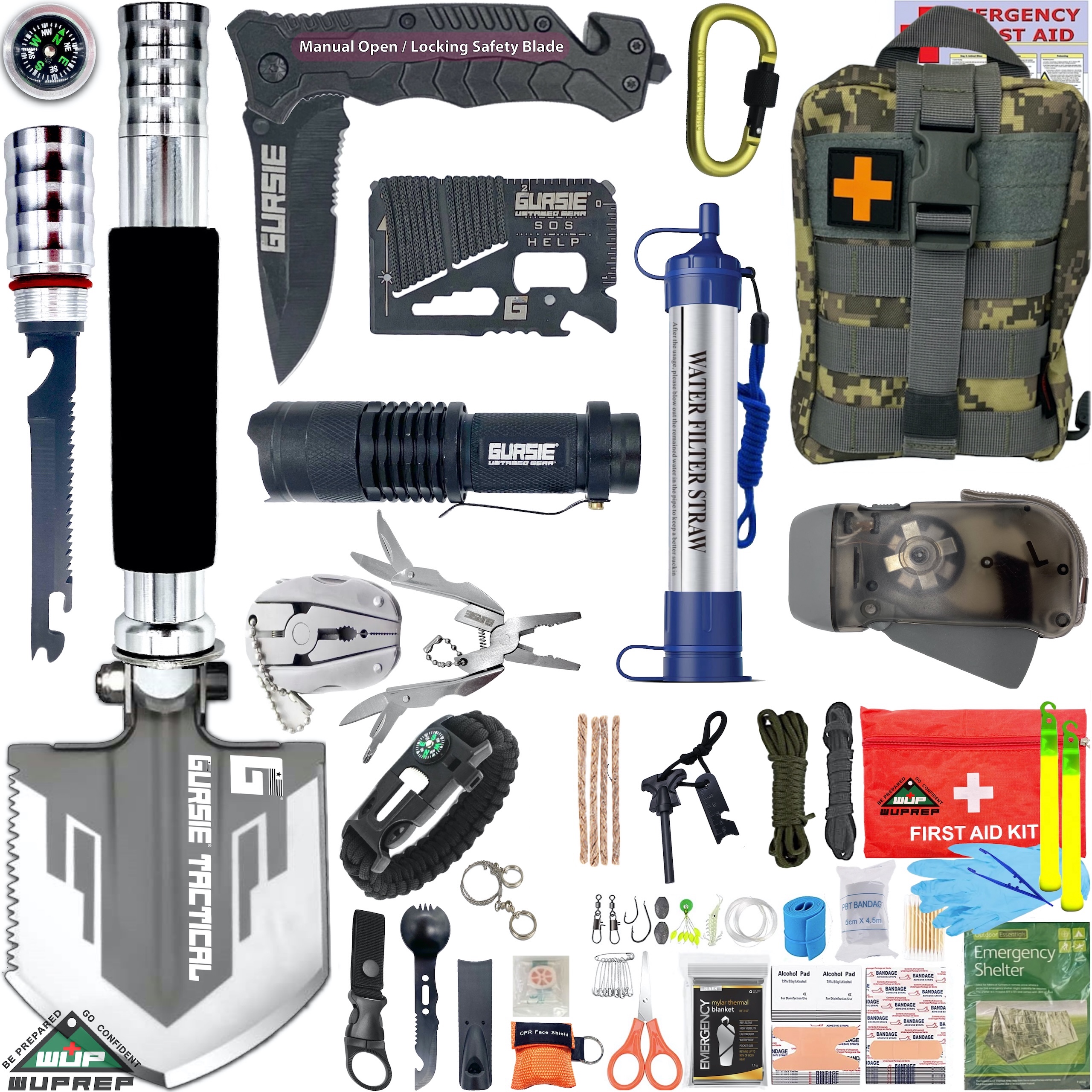 Marine Corp Gifts - Camping Hiking Emergency Travel Tactical Survival Gear Kit