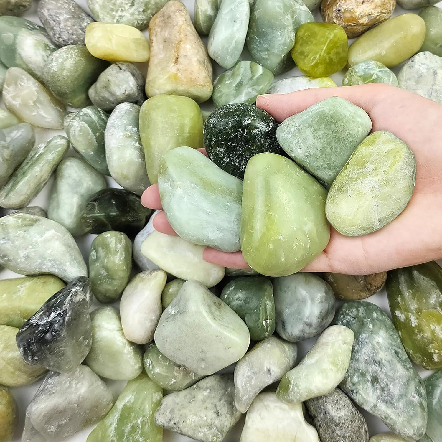 20 Lbs River Rocks for Landscaping, 2-3 Inch Large Decorative Pebbles