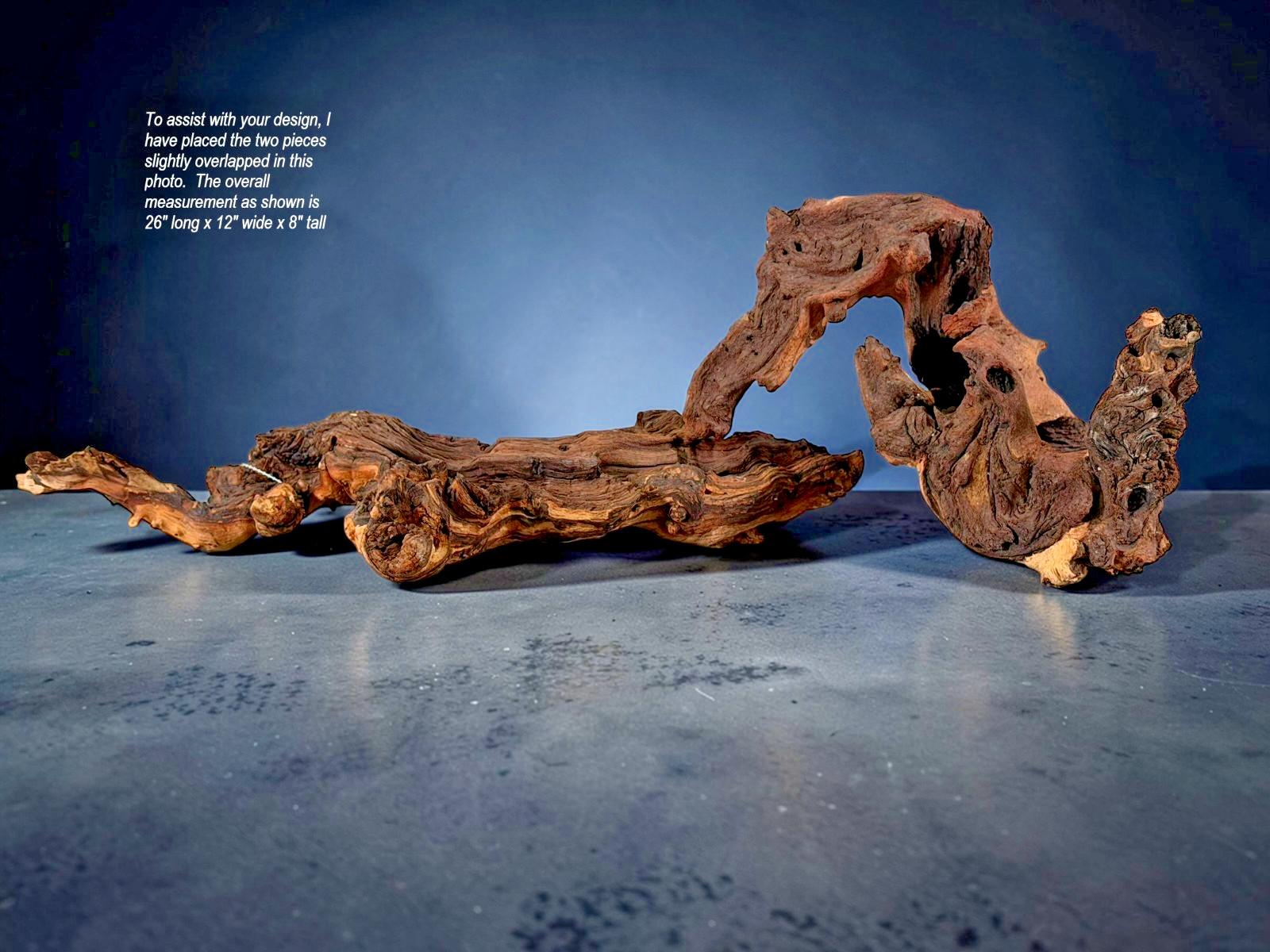 Mopani Wood Aquarium Driftwood Lot 2 Large Aquascape Natural Hardscape Zoo Med