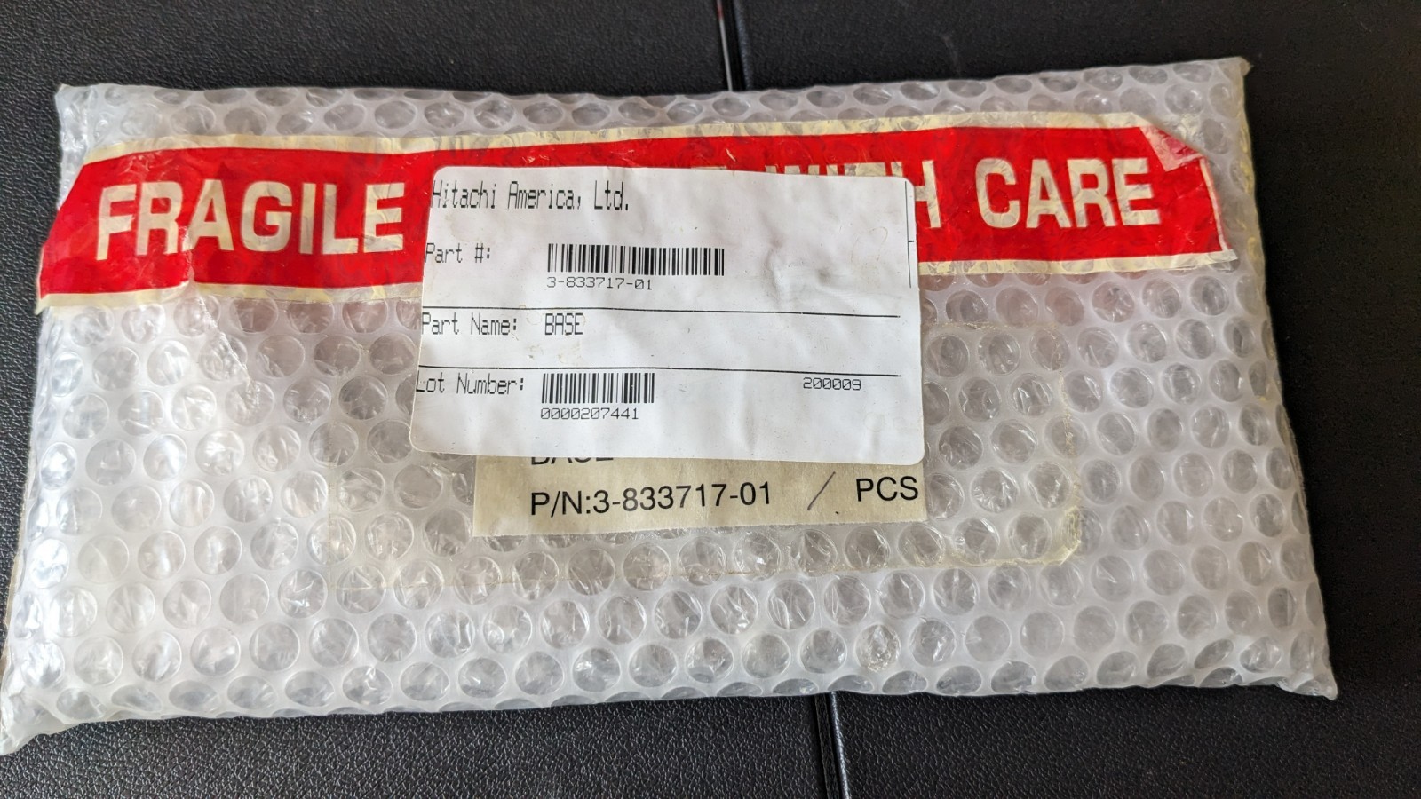 Hitachi 3-833717-01 BASE ER Base Semiconductor Equipment Spare NEW SEALED NOS