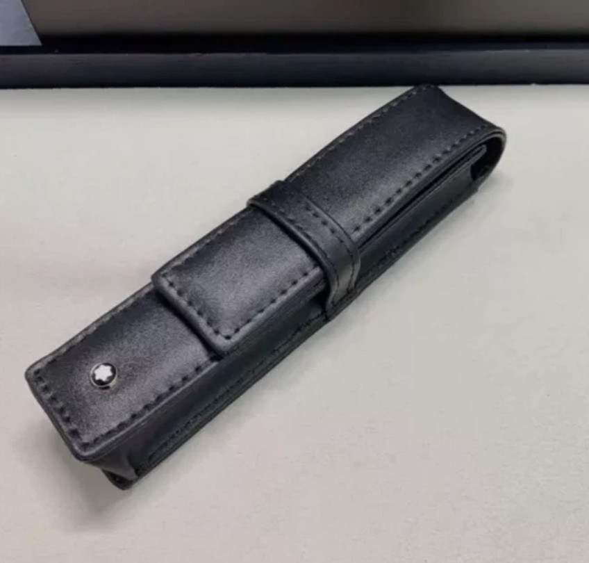 Montblanc Meisterstück Black Leather Pen Pouch Case Holder Single Pen No Box