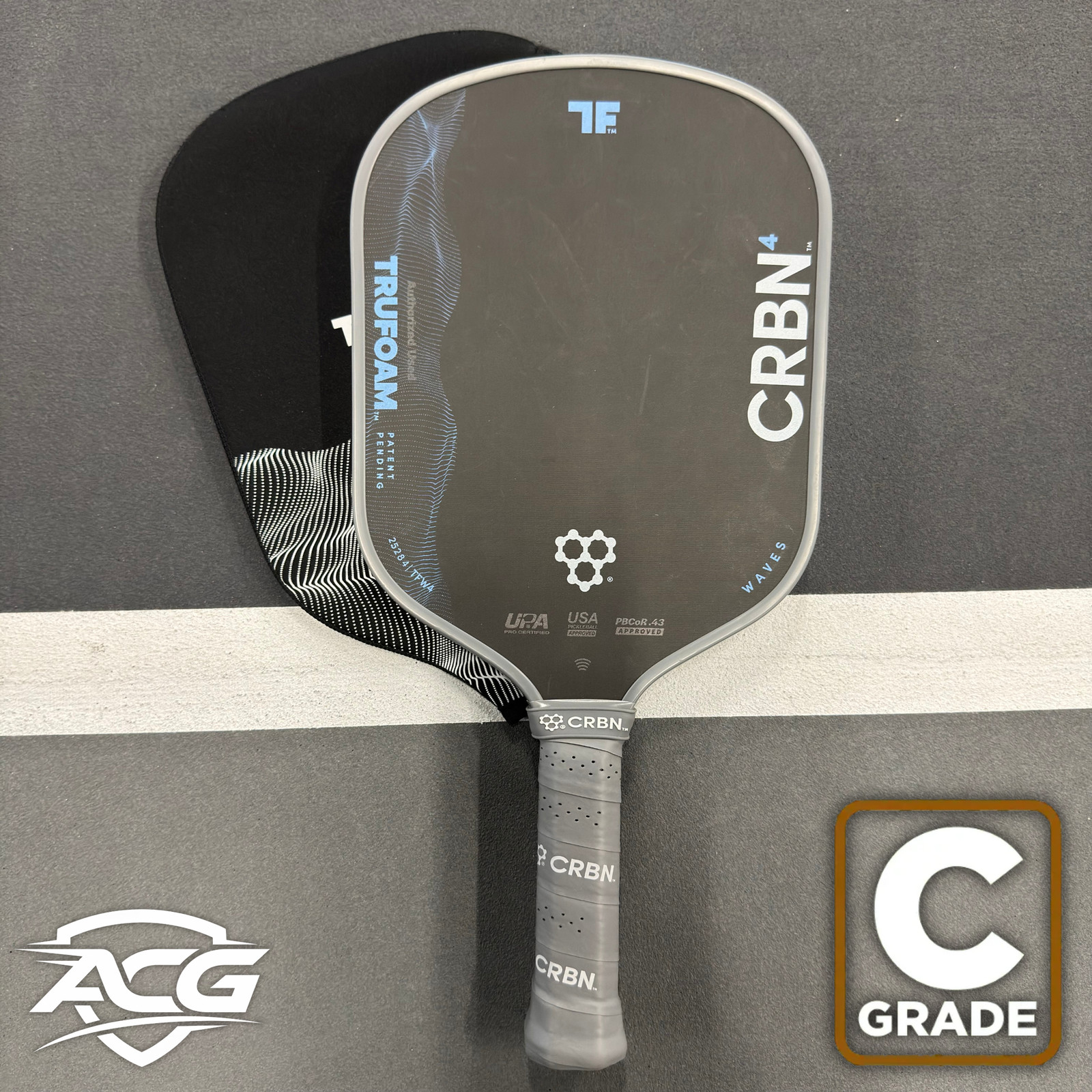 CRBN4 TruFoam Waves (Used) Hybrid Pickleball Paddle w/ Free Case (C Grade