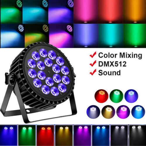 270W Par Lights RGBWA+UV 18 LEDs Stage Light DMX512 Party Lighting DJ Live Show