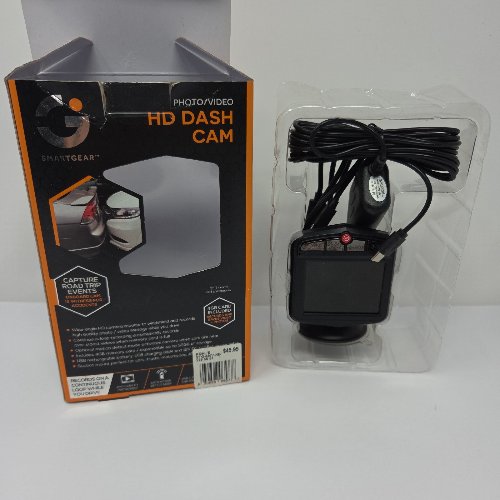 SmartGear HD Car Dash Cam Wide Angle Photo/Video 2 Function Car Camera