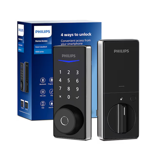 Philips Home Access 4000 Deadbolt Bluetooth Smart Keyless Door Lock DDL240X-1HB