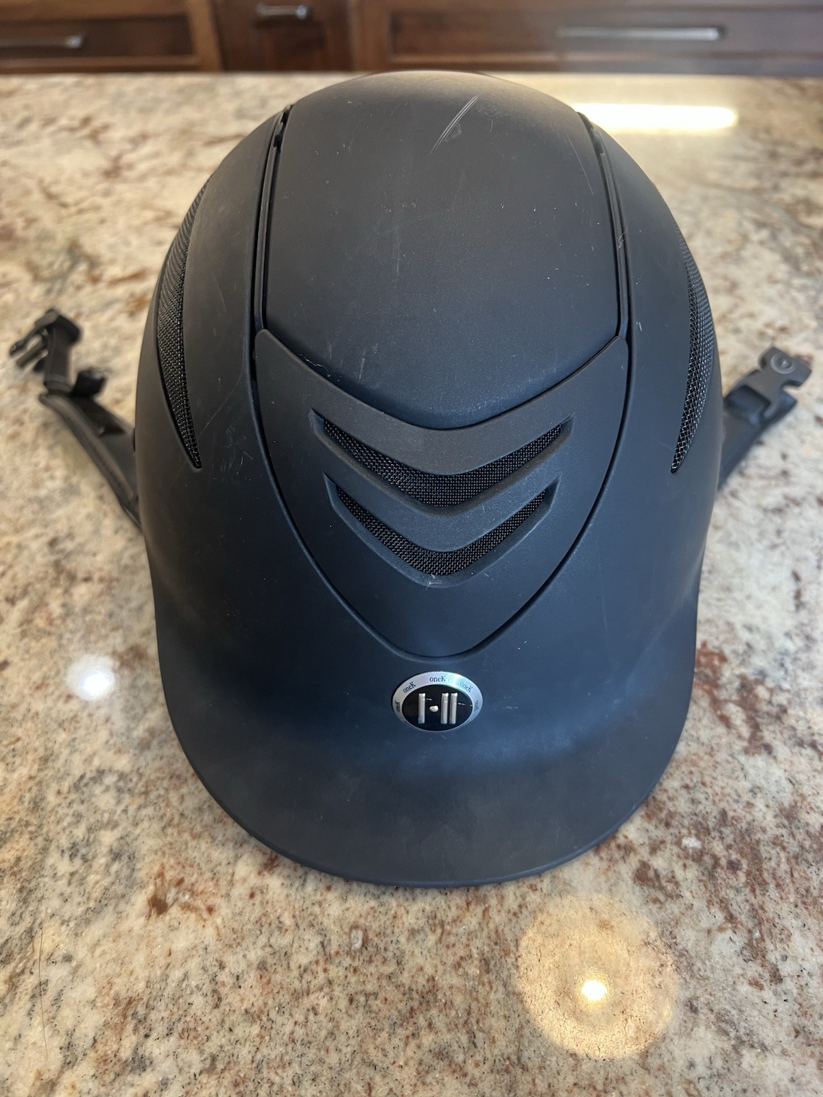 One K Defender Riding Helmet, Black Matte, Large Pre-owned