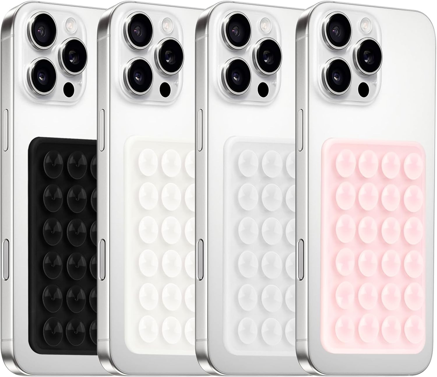 4Pack Silicone Suction Phone Case Mount, Silicon Adhesive Smartphones Stand