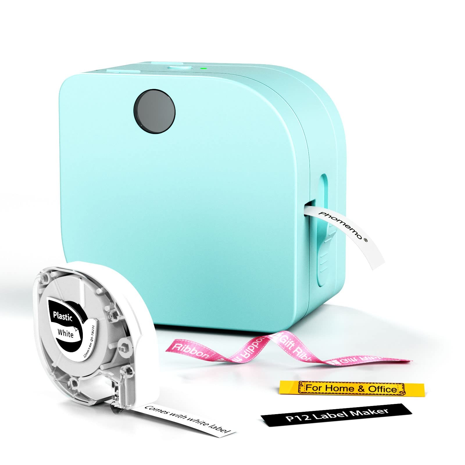 Label Maker Machine with Tape, P12 Bluetooth Small Label Maker with Multiple