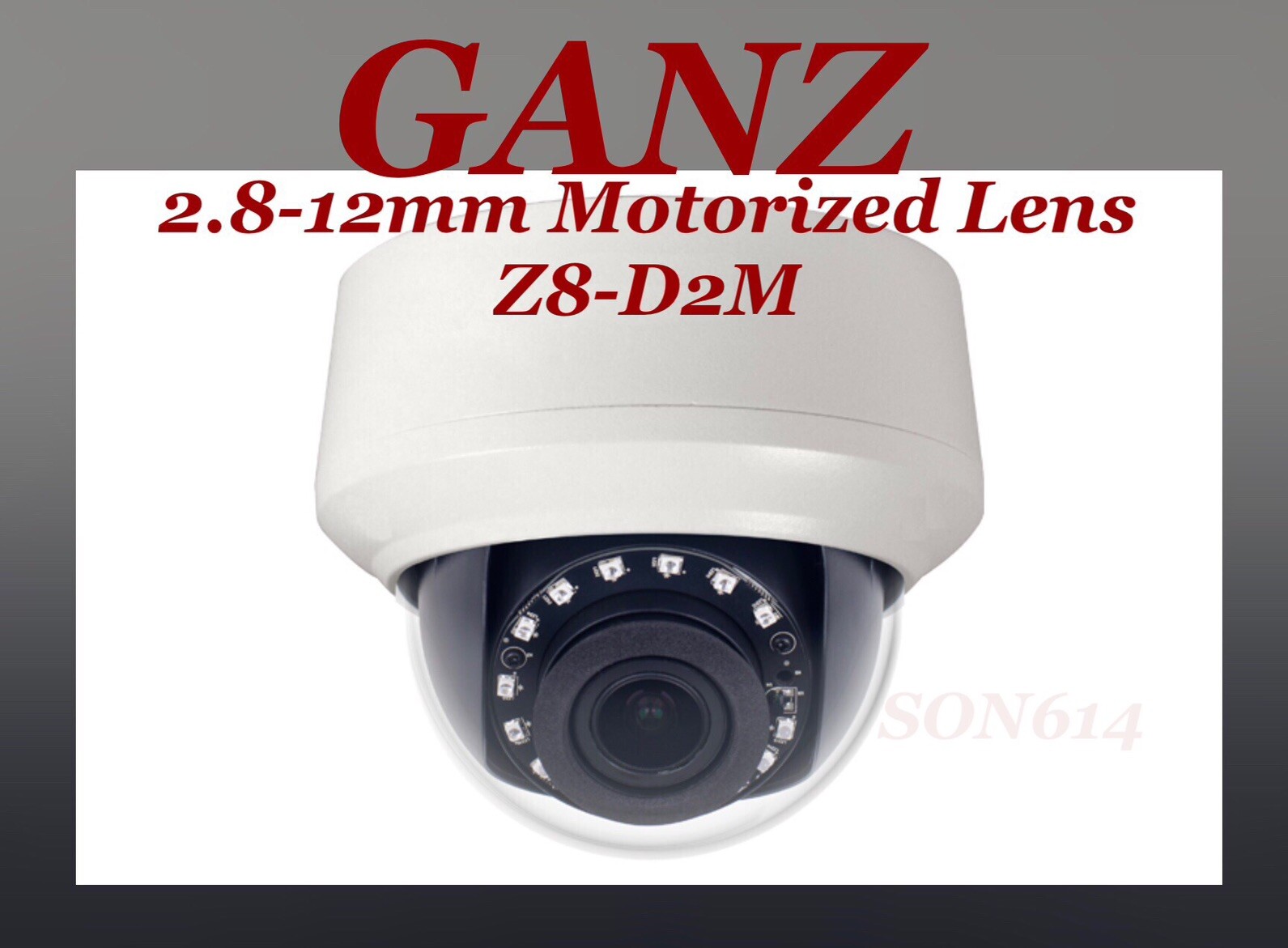 Security Color Camera W/2.8-12mm Motorized Lens 1080p Hybrid IR Ganz Z8-D2M NEW