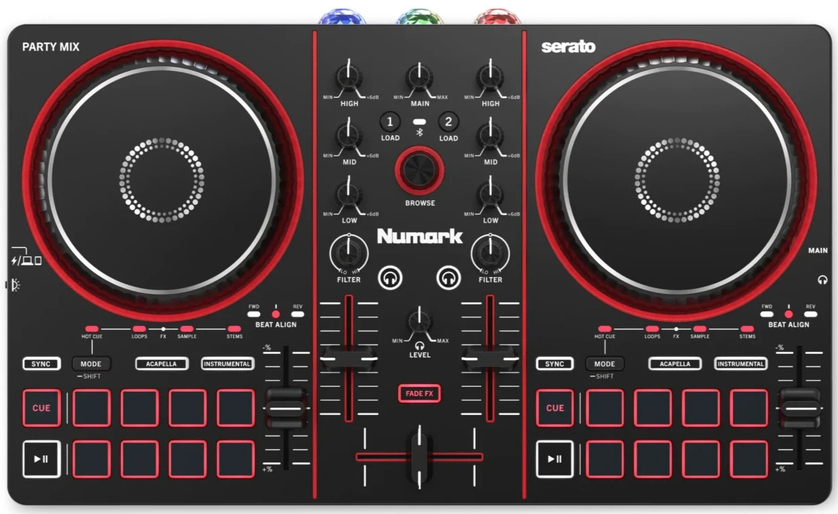 Numark Party Mix III USB DJ Controller with Built-In Light Show for Serato DJ