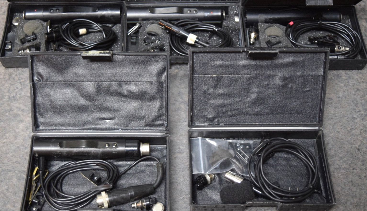Tram TR-50 Lavalier Microphone Lot w/Cases, Power Supplies & Accessories