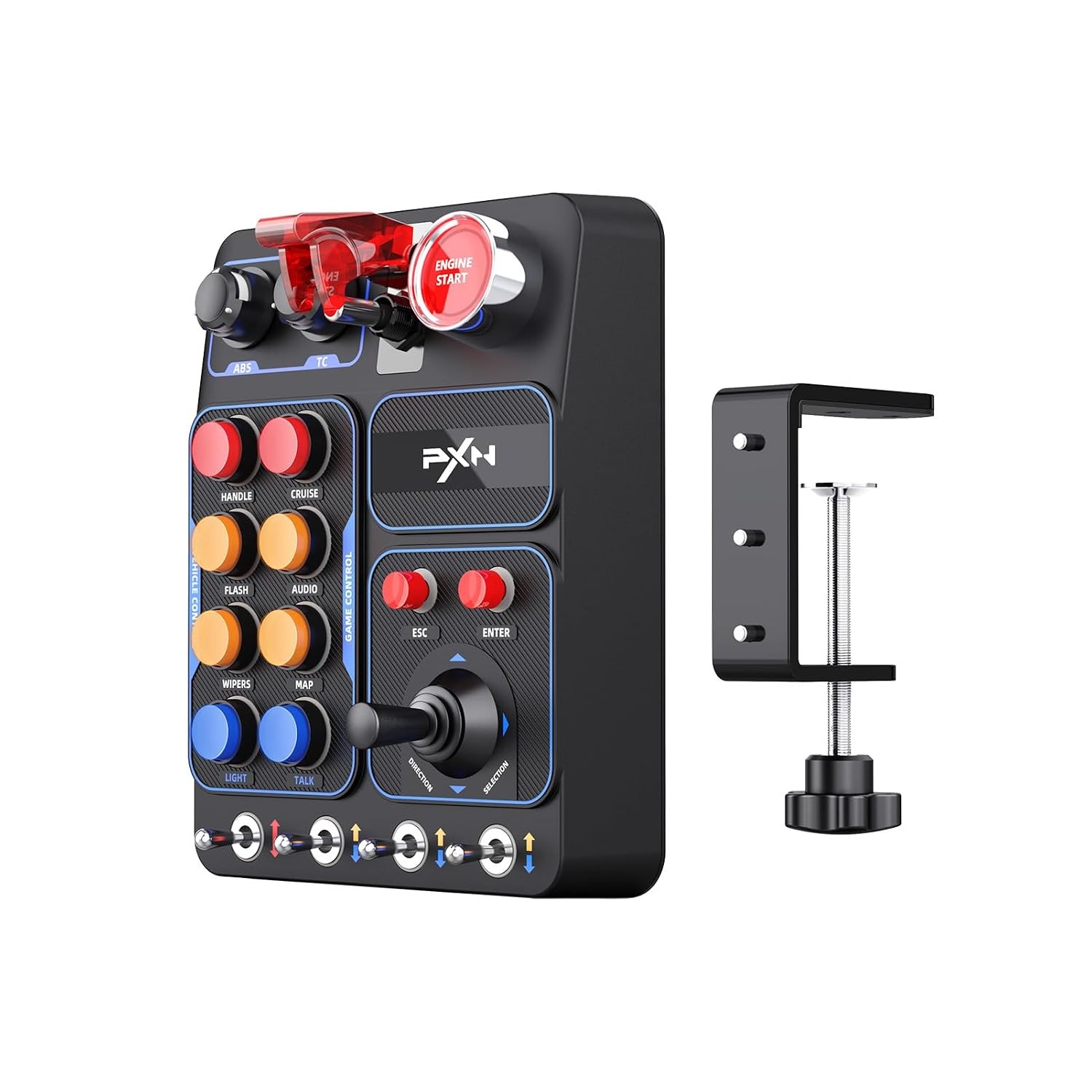 Racing Button Box, USB PC Simulator Center Control
