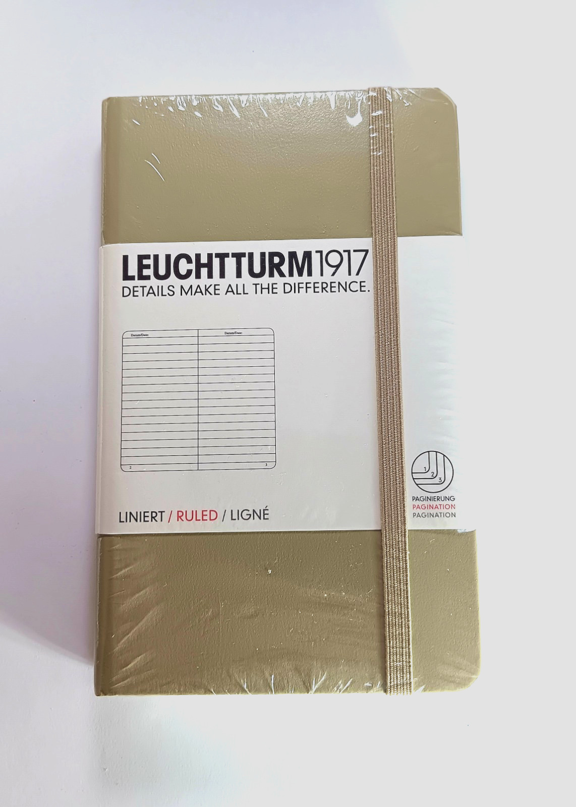 NEW - Journal Notebook in Sand Color Ruled Pocket Size - Fountain Pen Friendly