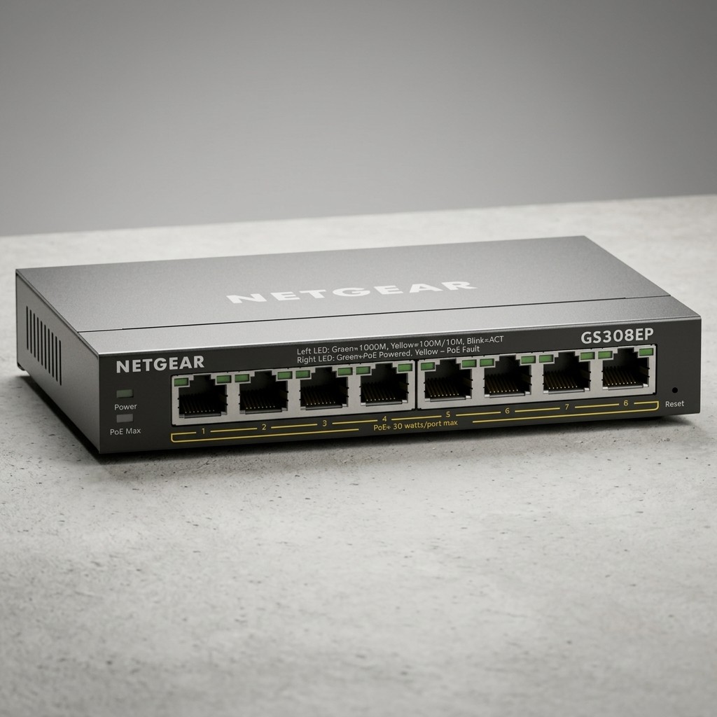 NETGEAR GS308EP Essential Series 8-Port Gigabit PoE+ Unmanaged Switch