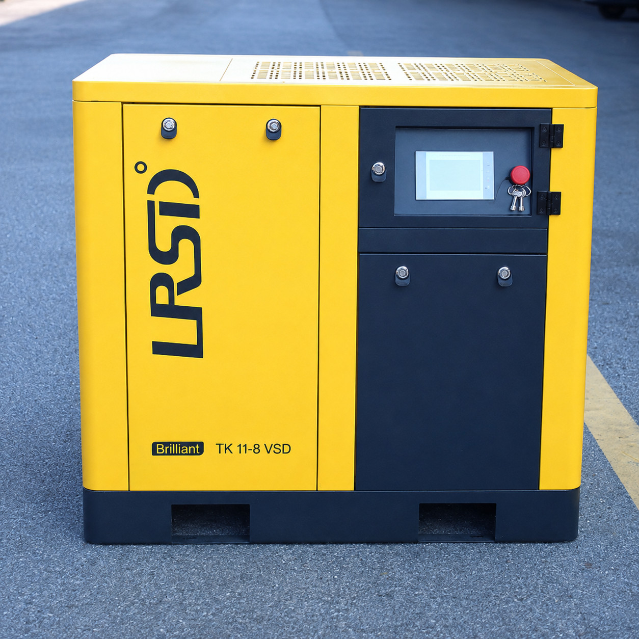 Rotary Screw Air Compressor 15HP 30CFM @ 125PSI 3 Phase Industrial VSD 208-240V