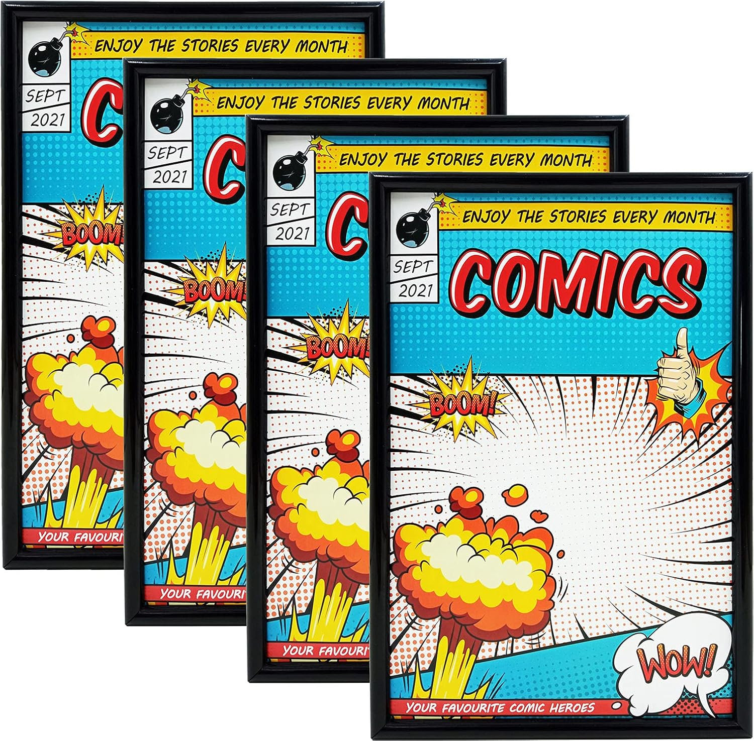 Comic Book Frame, 8 Pack, Ultraviolet UV Protection, Fits Current Comics up to 6