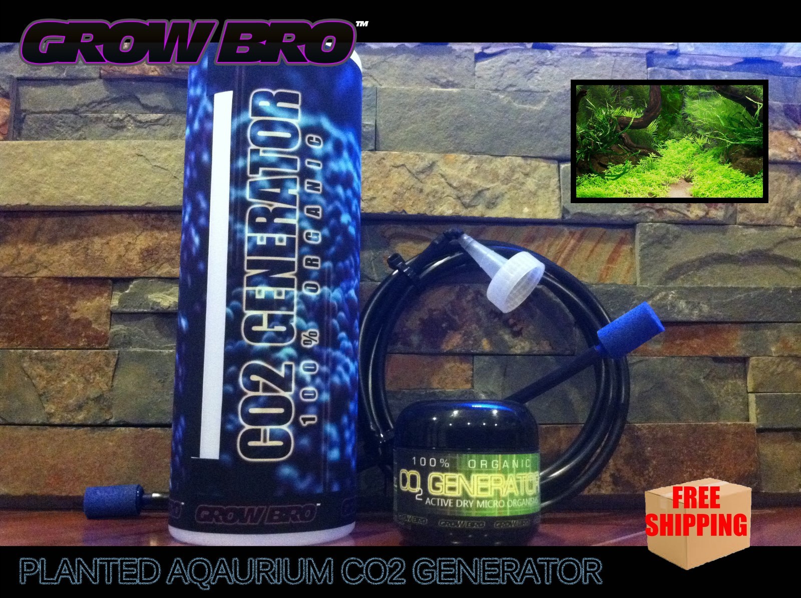 CO2 Generator System For Planted Aquariums To 40 Gallons Organic Bio Safe