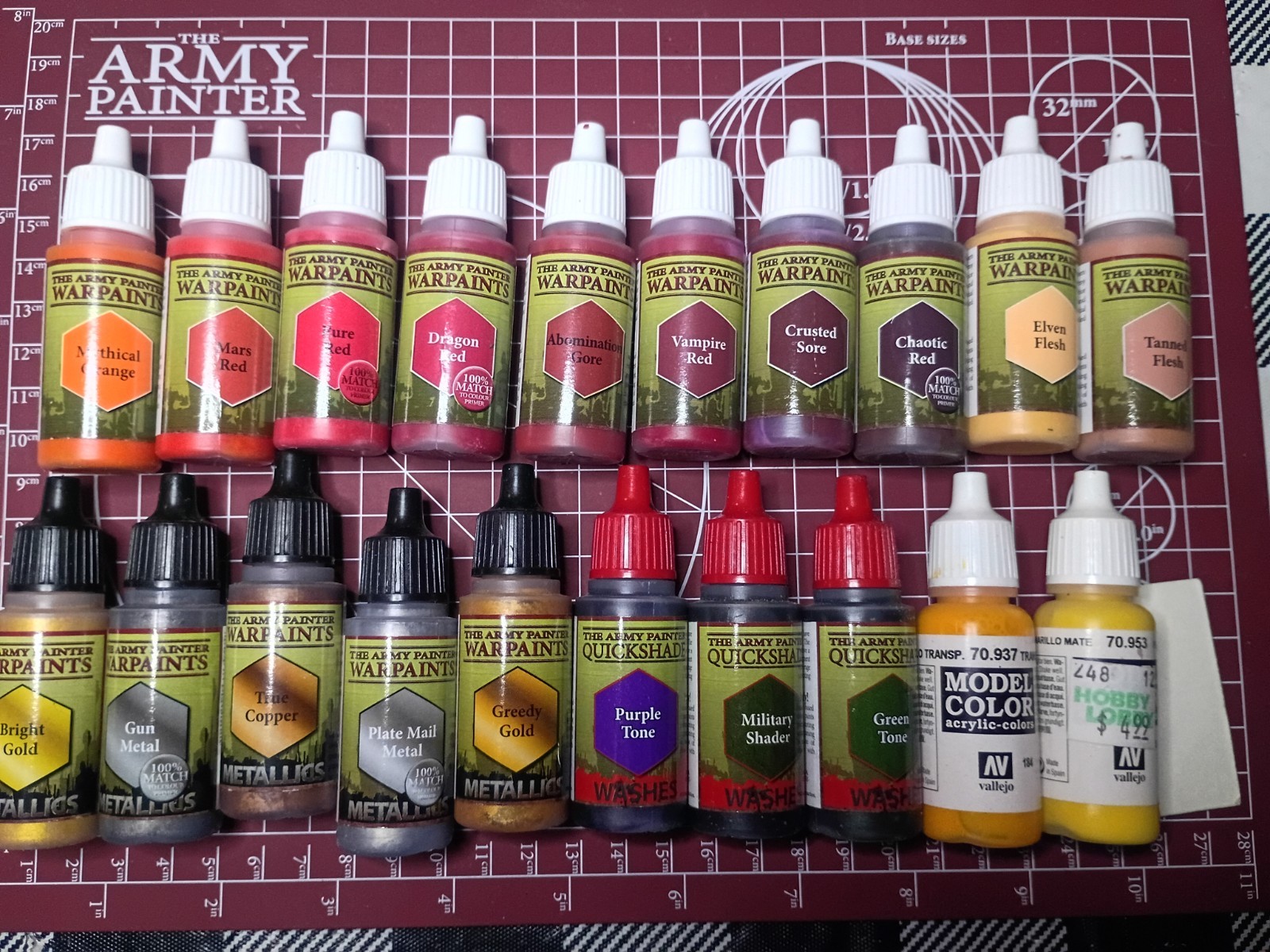 33 Wargaming Paints Mixed Lot Citadel Army Painter Vallejo & More