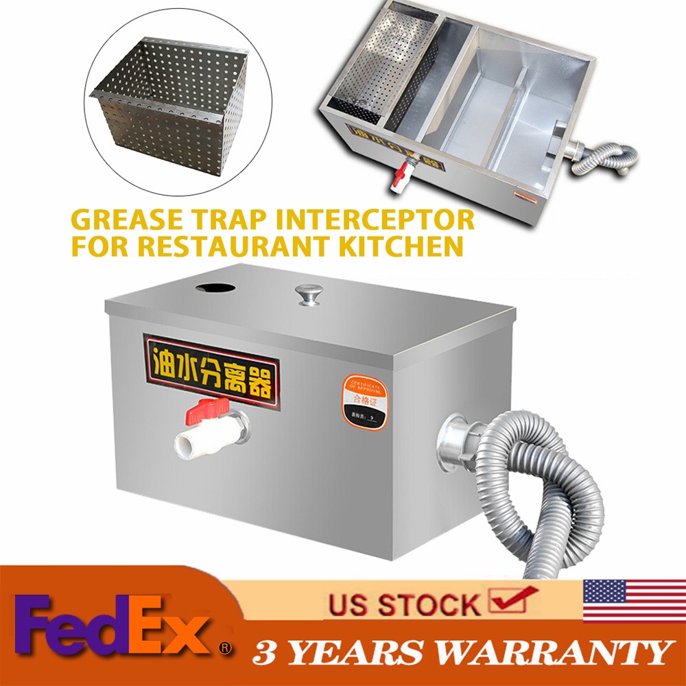 Commercial Grease Interceptor Grease Trap Stainless Under Sink Grease Trap US