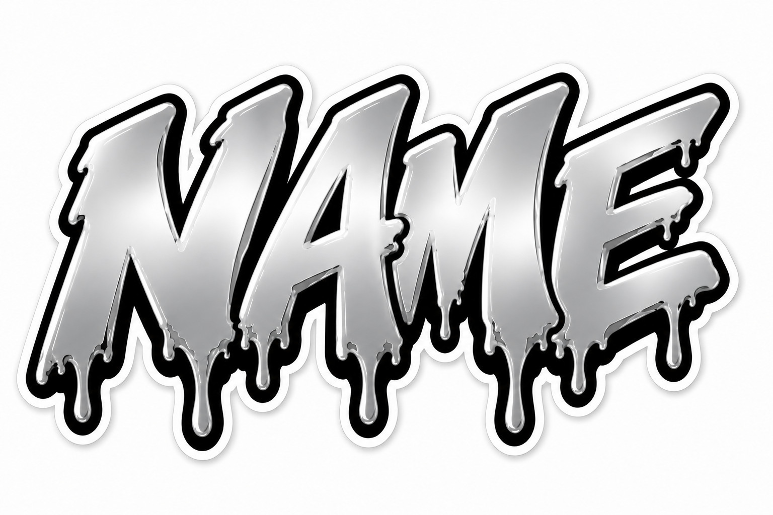 Custom Name Sticker Graffiti Personalized Decal Any Name Car Laptop