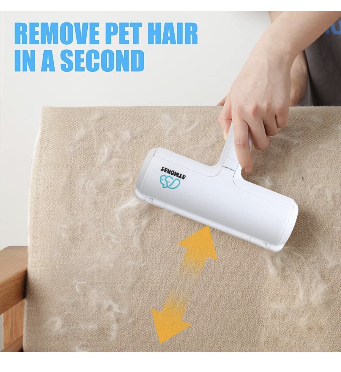 Atmonas Pet Health Supplies Hair Remover, with Self-Cleaning, Efficient Cat